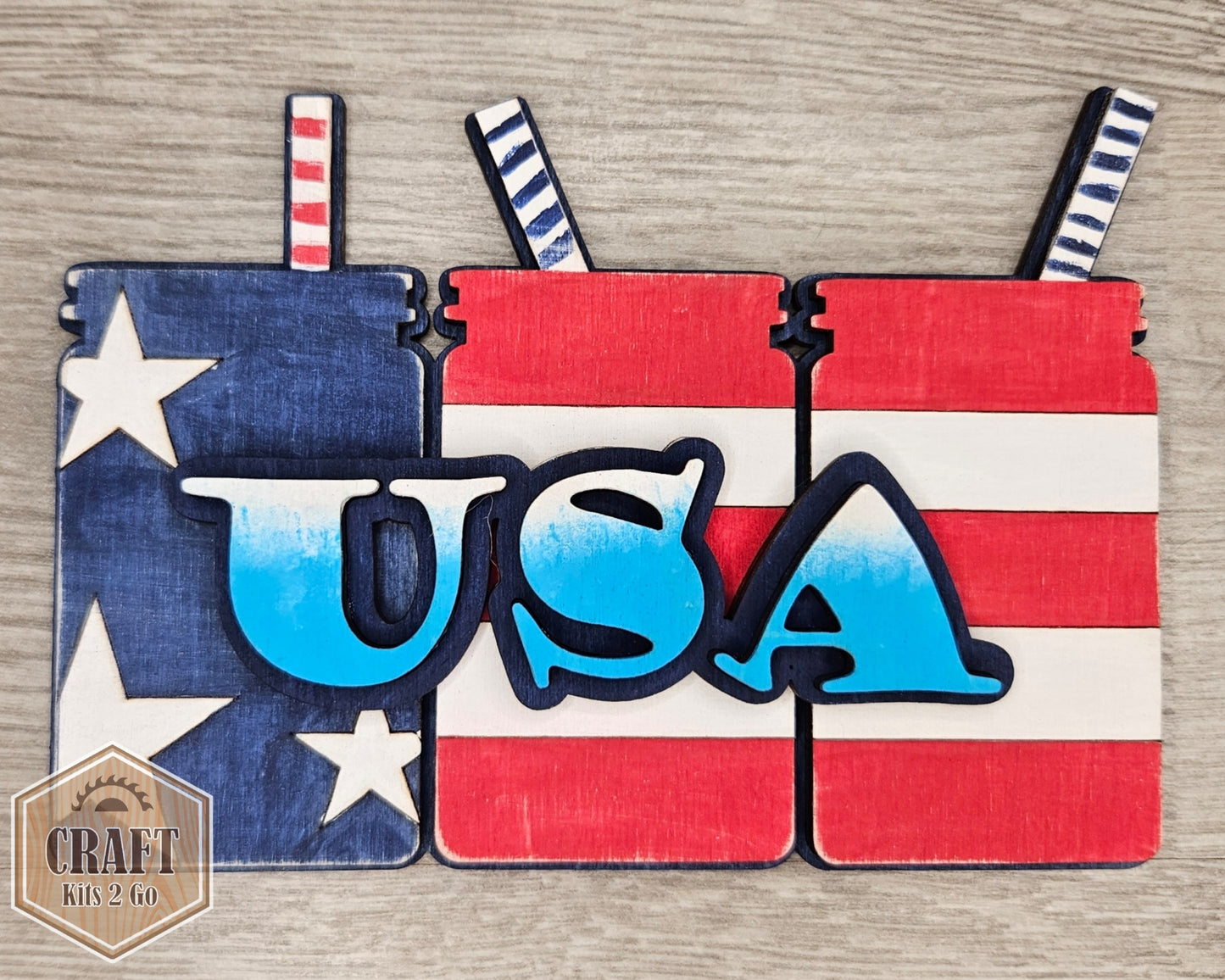 Patriotic Mason Jars | #2866