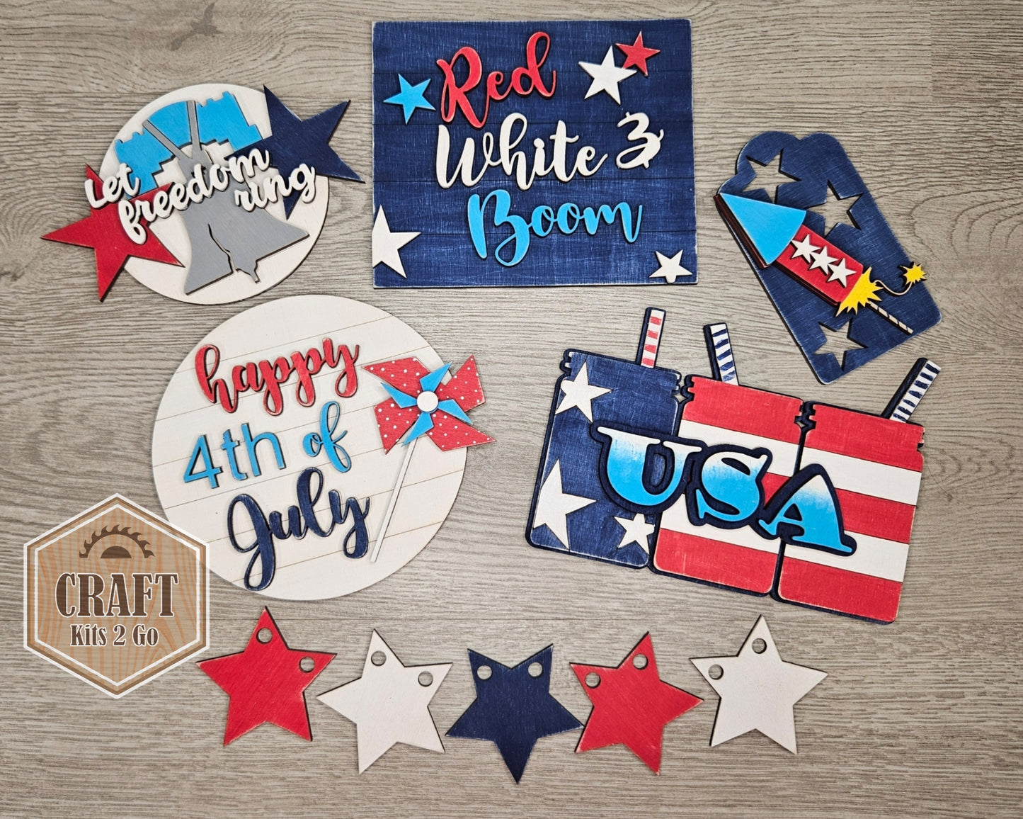 Patriotic Mason Jars | #2866