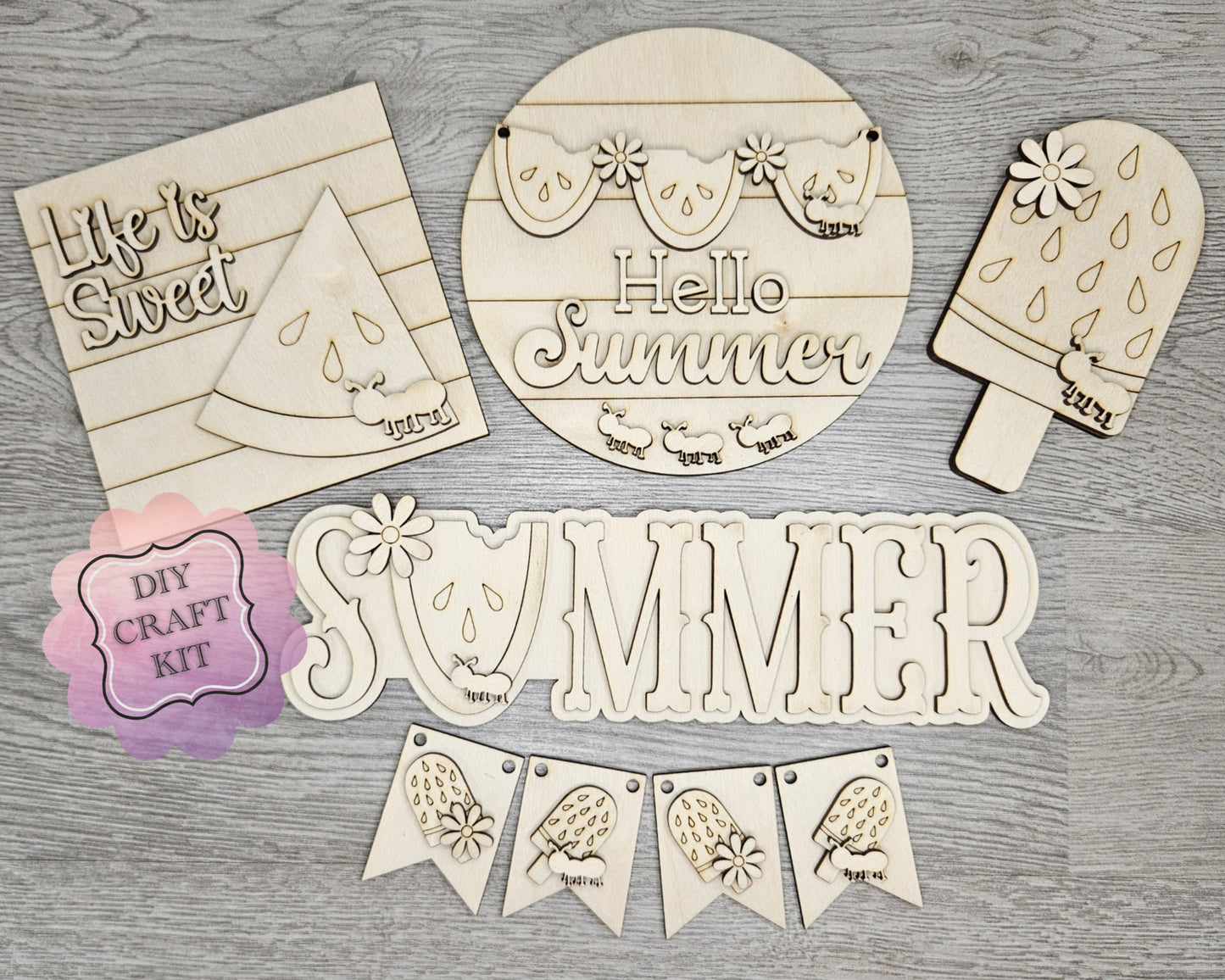 Hello Summer Watermelon Sign | #4197
