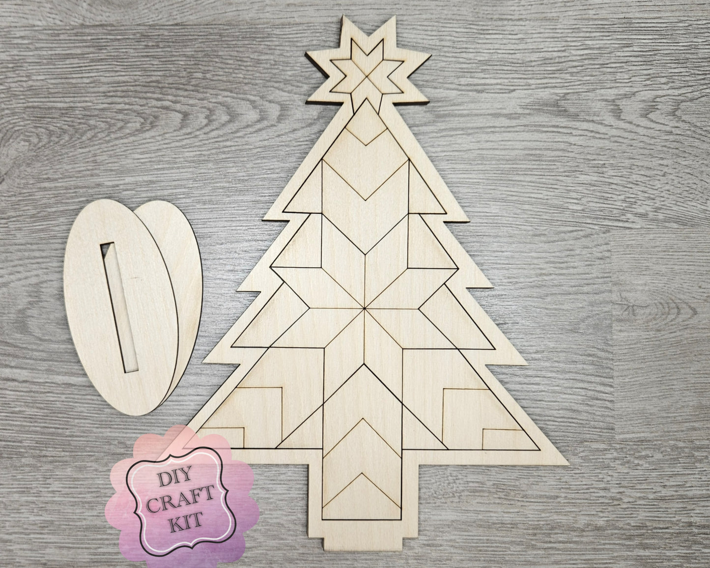 **SHOW OVERSTOCK SALE** 10 inch Christmas Tree Quilt Craft Kit | #3733