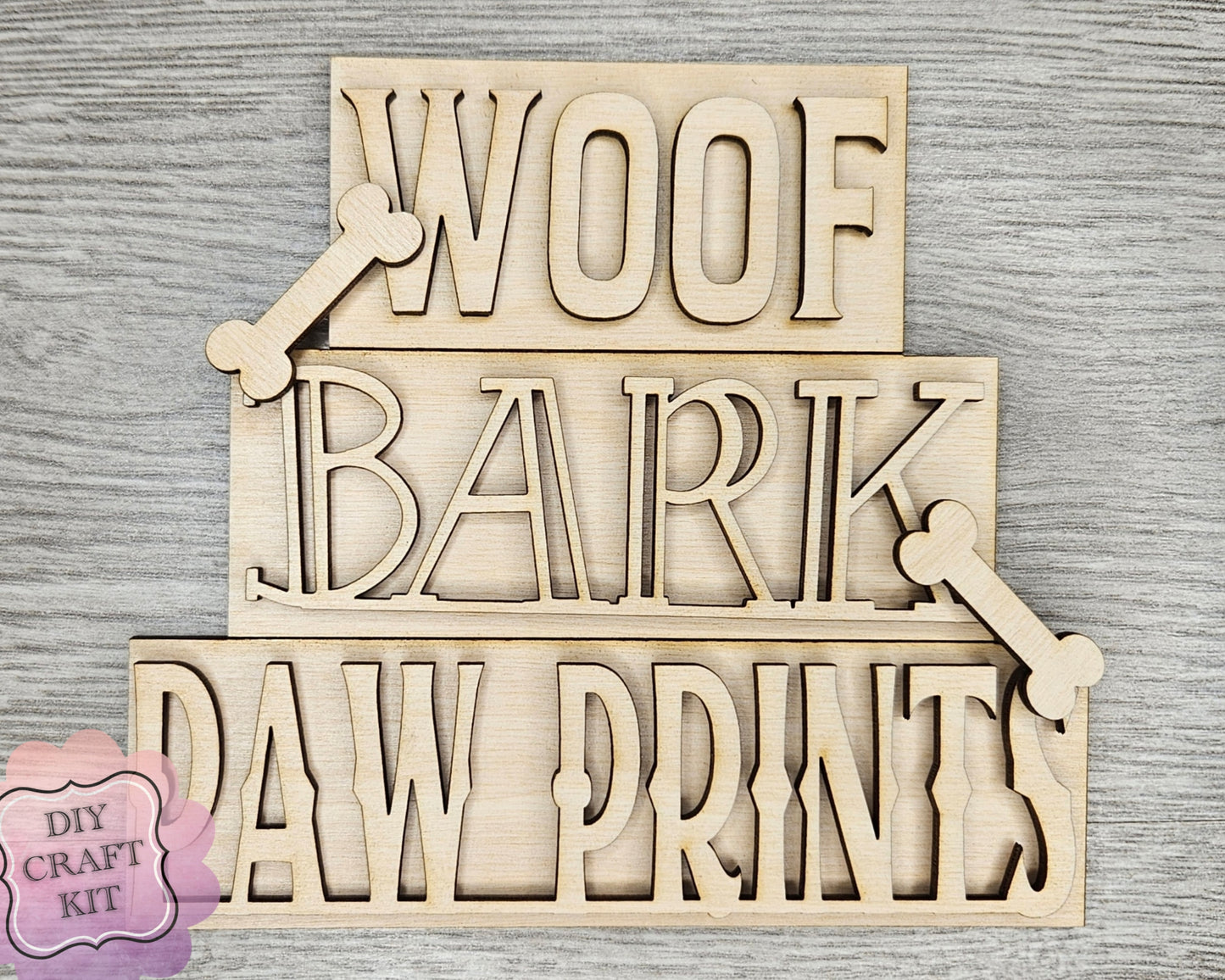 Woof Bark Paw Prints | #4264