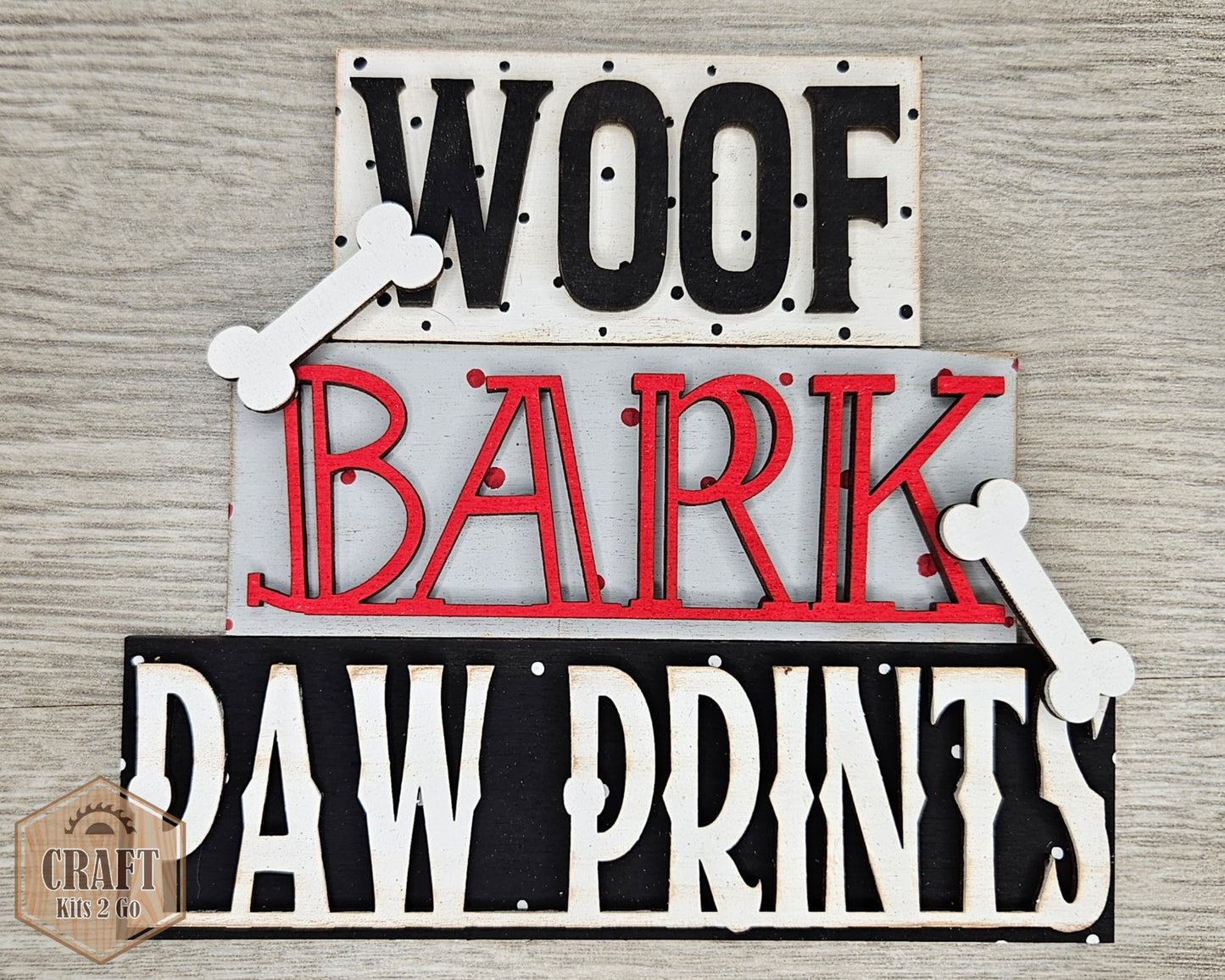 Woof Bark Paw Prints | #4264