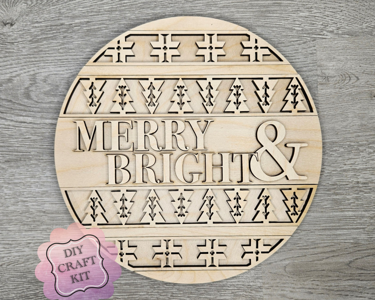 Merry & Bright Sign | #4333