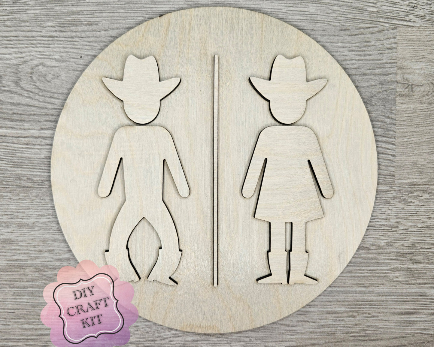 Cowboy Bathroom Sign | #4351