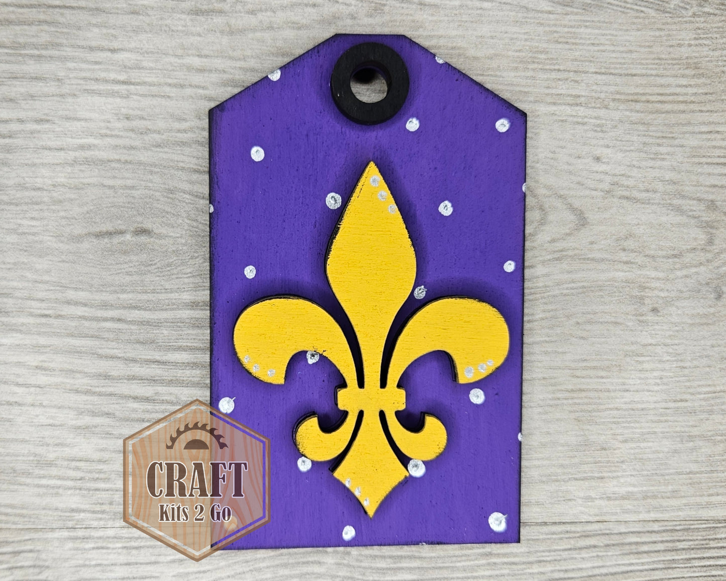Mardi Gras Fleur De Lis Tag | #4591