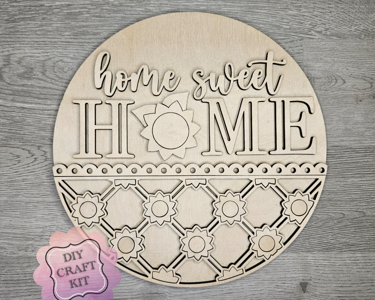 Home Sweet Home Sunflower Sign | #4332