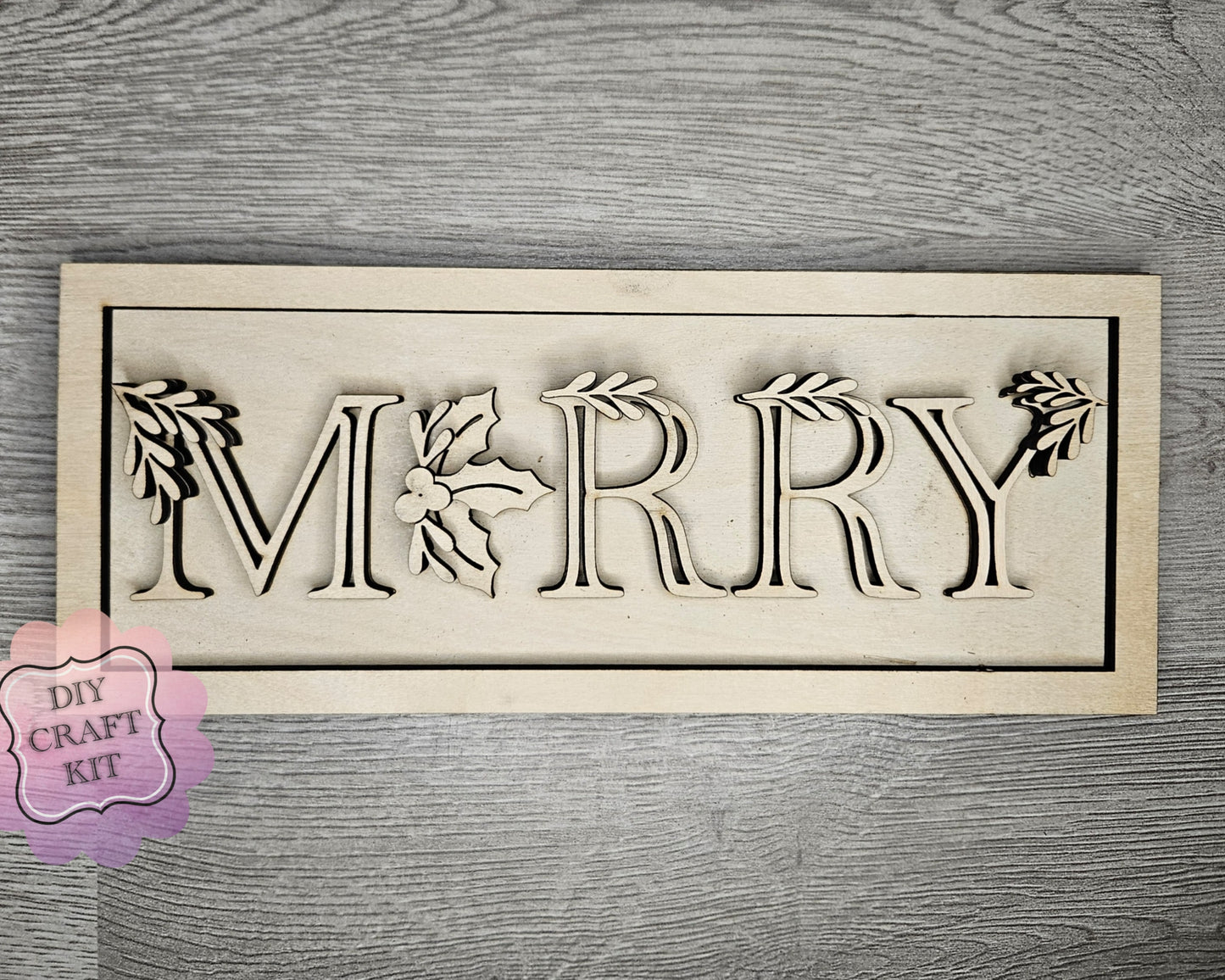 Rustic Merry Sign | #4501
