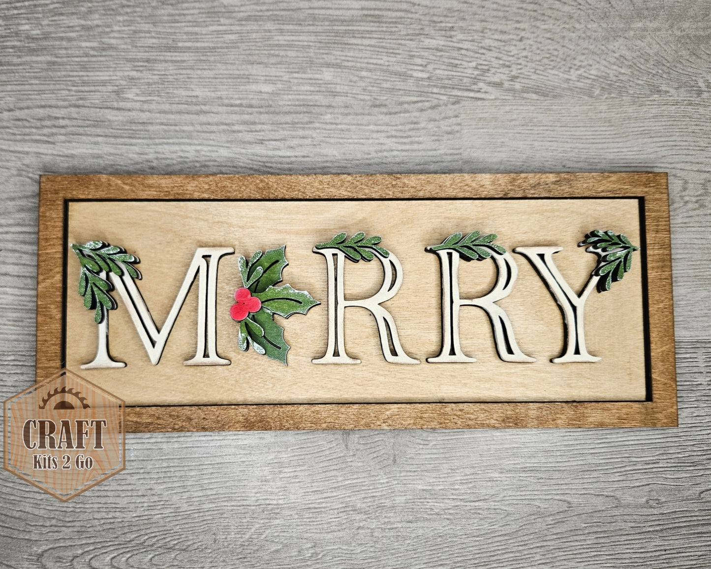 Rustic Merry Sign | #4501