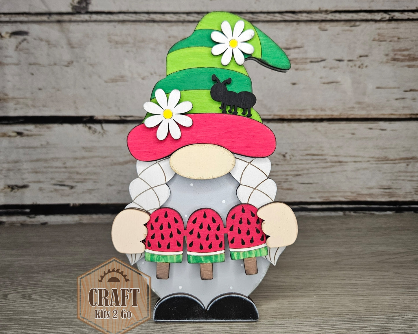 Interchangeable Gnome | GIRL SUMMER WATERMELON TOPPER | #200002-14