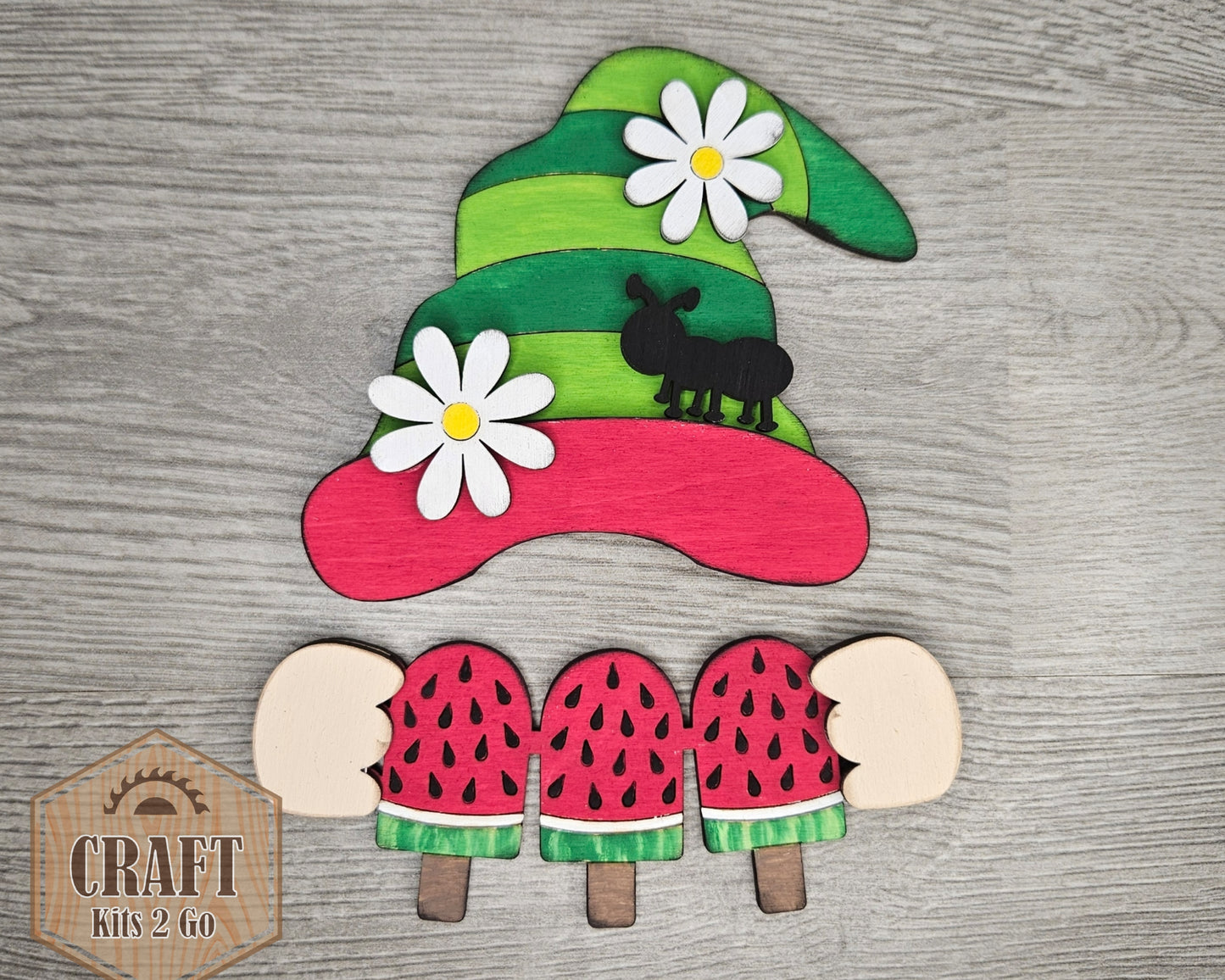 Interchangeable Gnome | GIRL SUMMER WATERMELON TOPPER | #200002-14