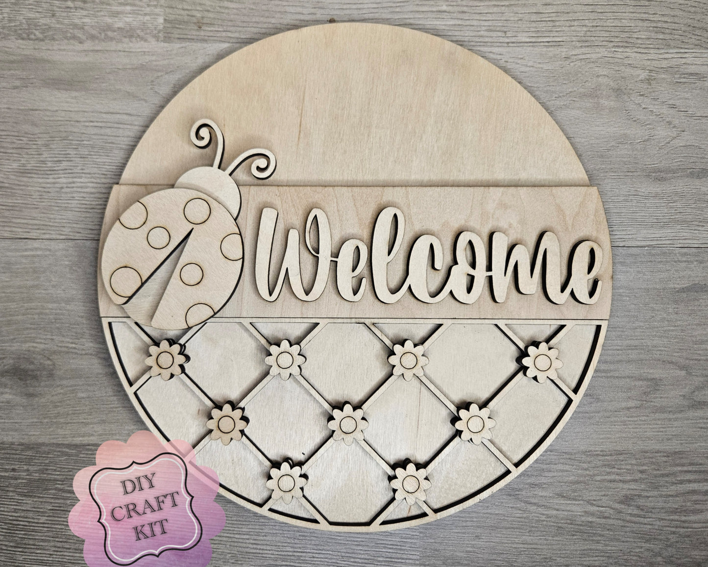 Lady Bug Welcome Sign | #3945