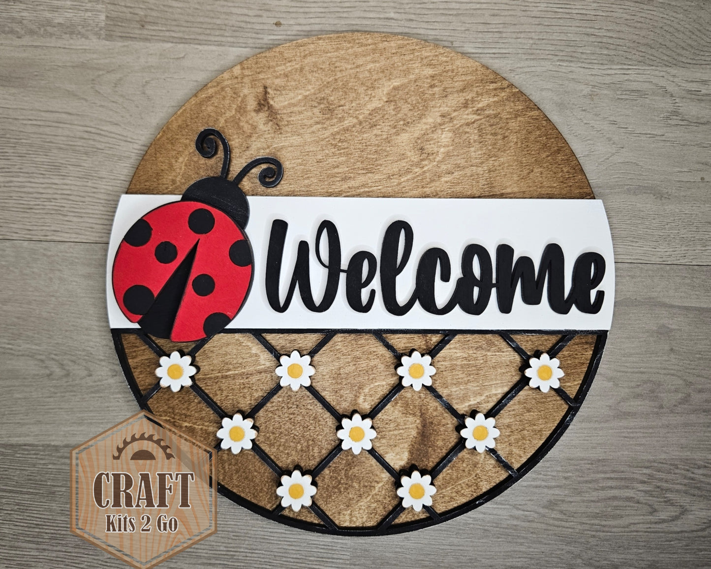Lady Bug Welcome Sign | #3945