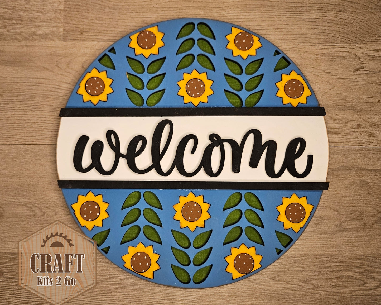 Welcome Sunflower Sign | #4340