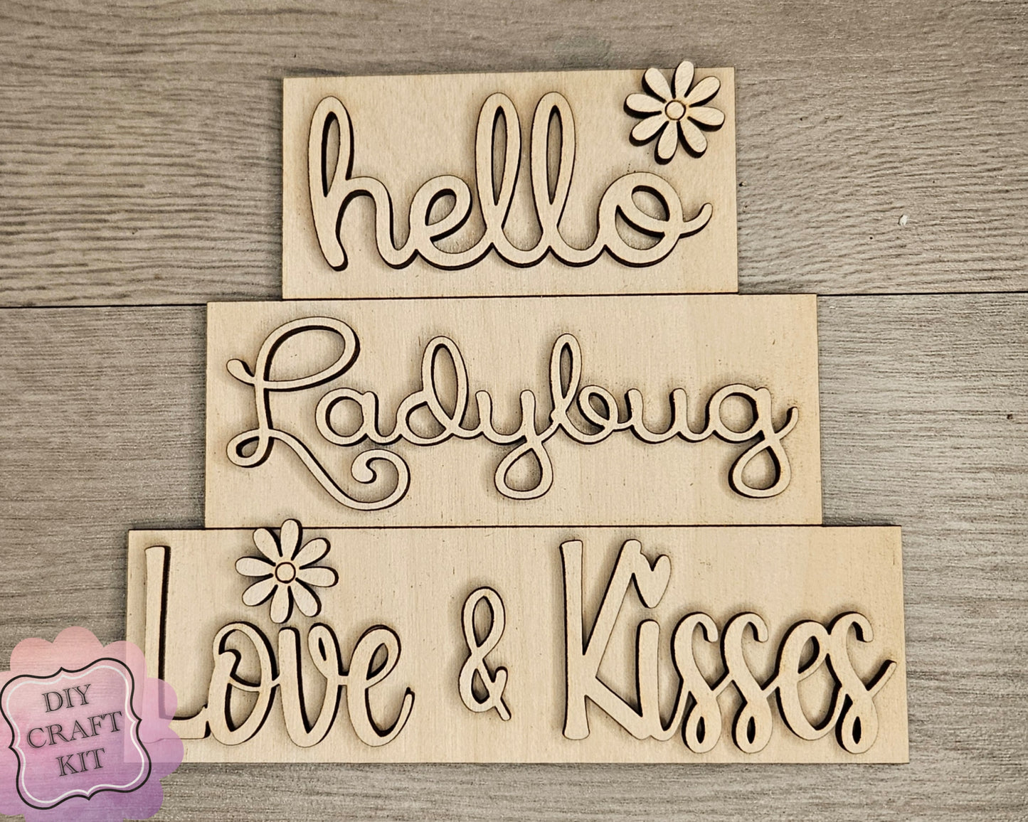 Lady Bug Word Stacker Decor | #4747