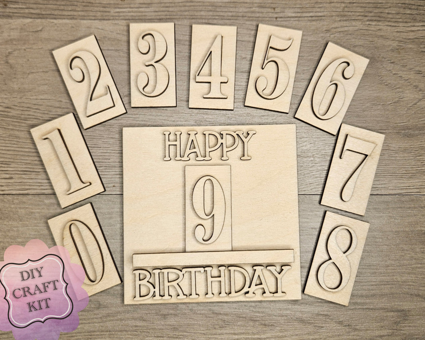 Happy Birthday Interchangeable Number Sign | #2753