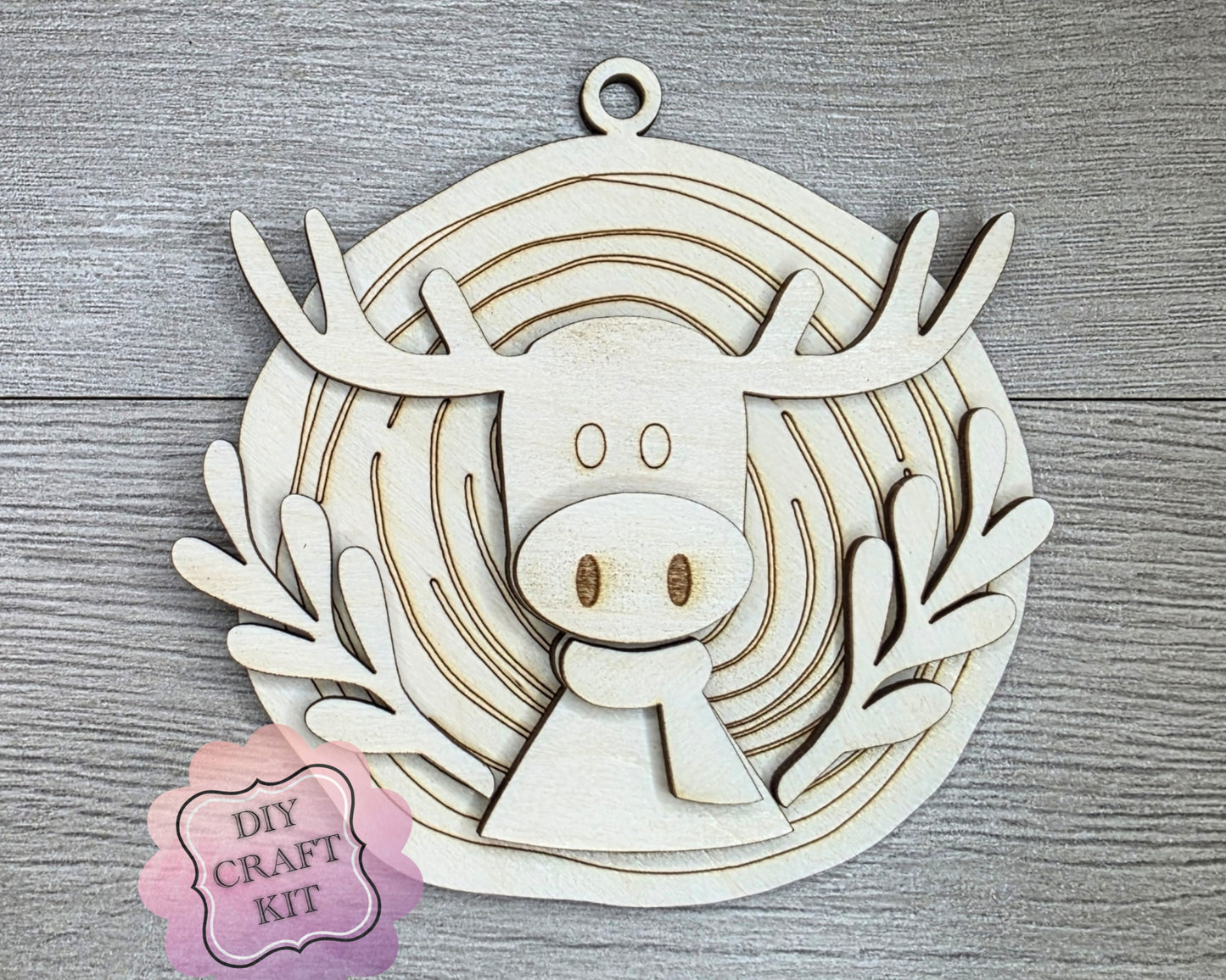 Christmas Moose Ornament | #5019