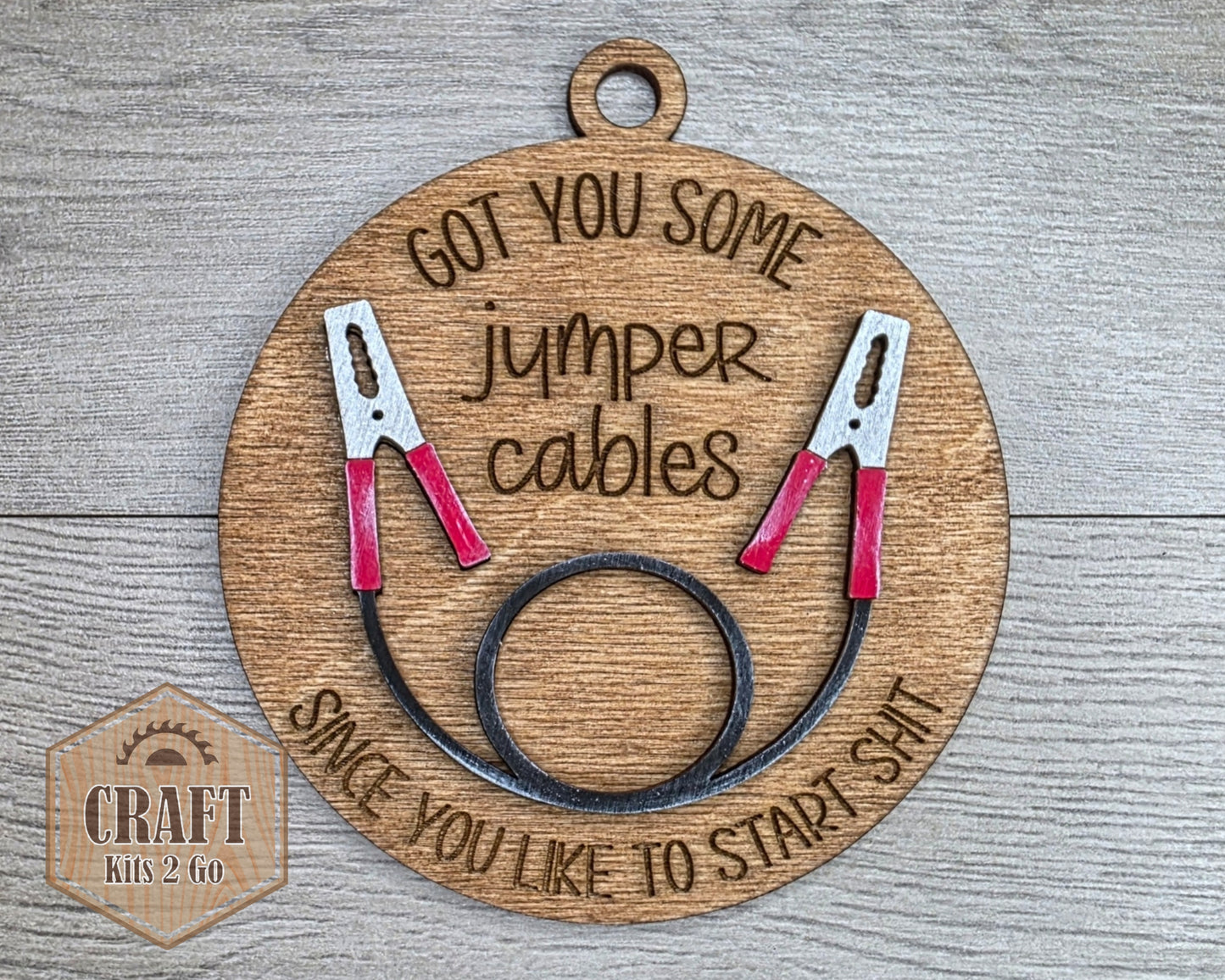 Jumper Cables Christmas Prank Ornament | #4983