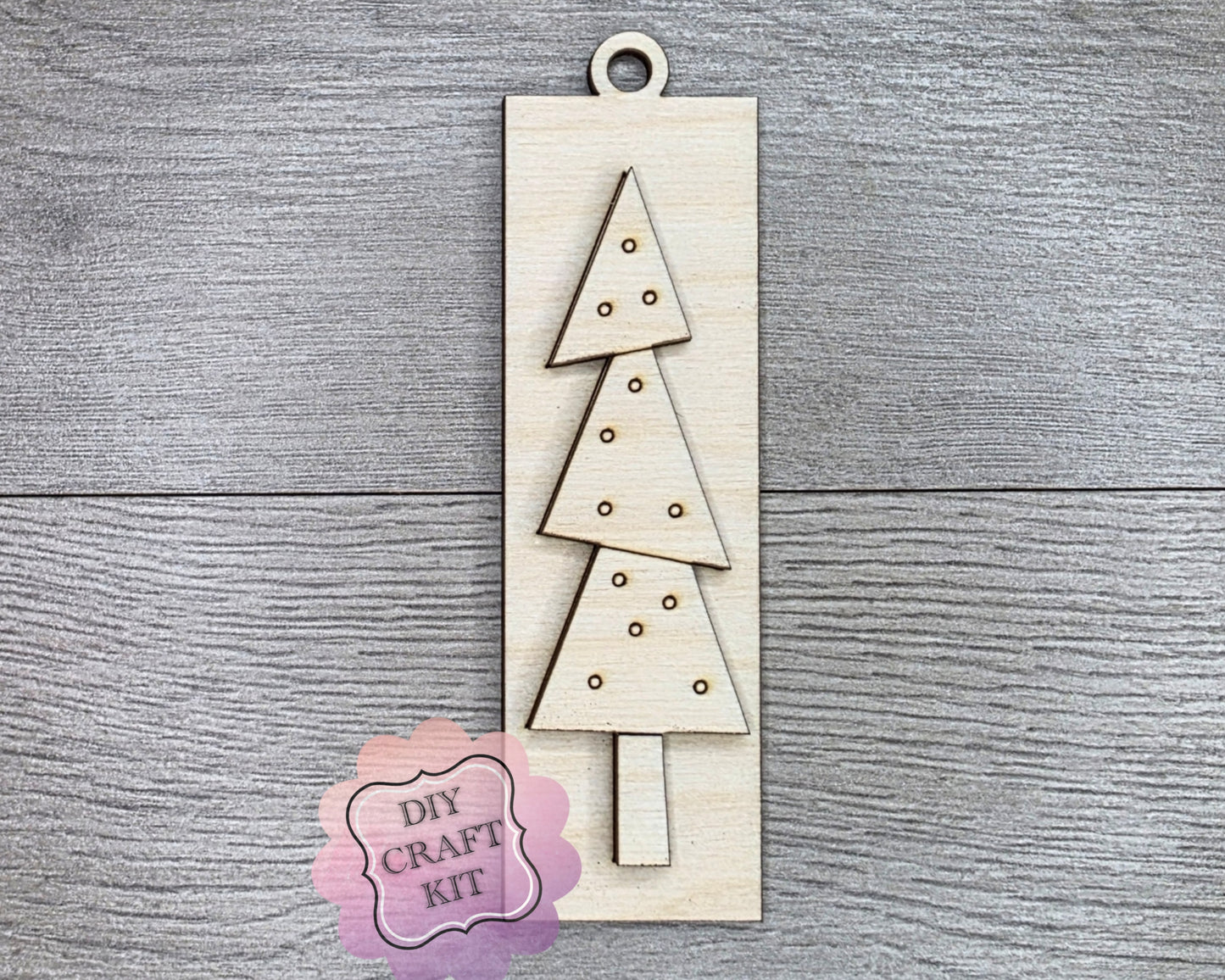 Rustic Christmas Tree Ornament | #2436