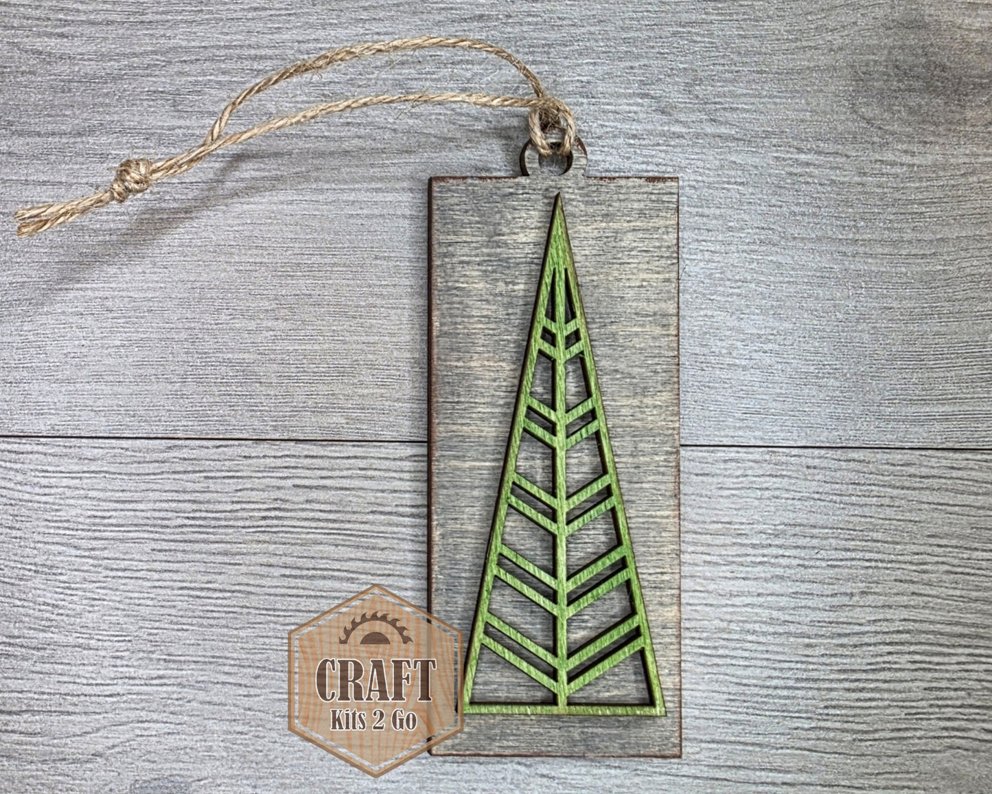 Rustic Christmas Tree Ornament | #2433