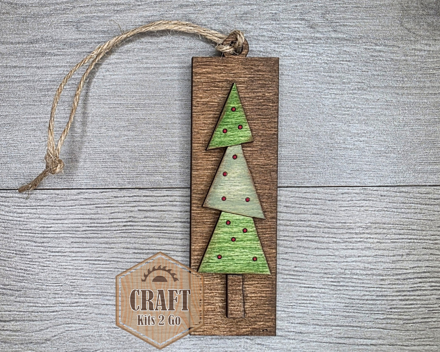 Rustic Christmas Tree Ornament | #2436