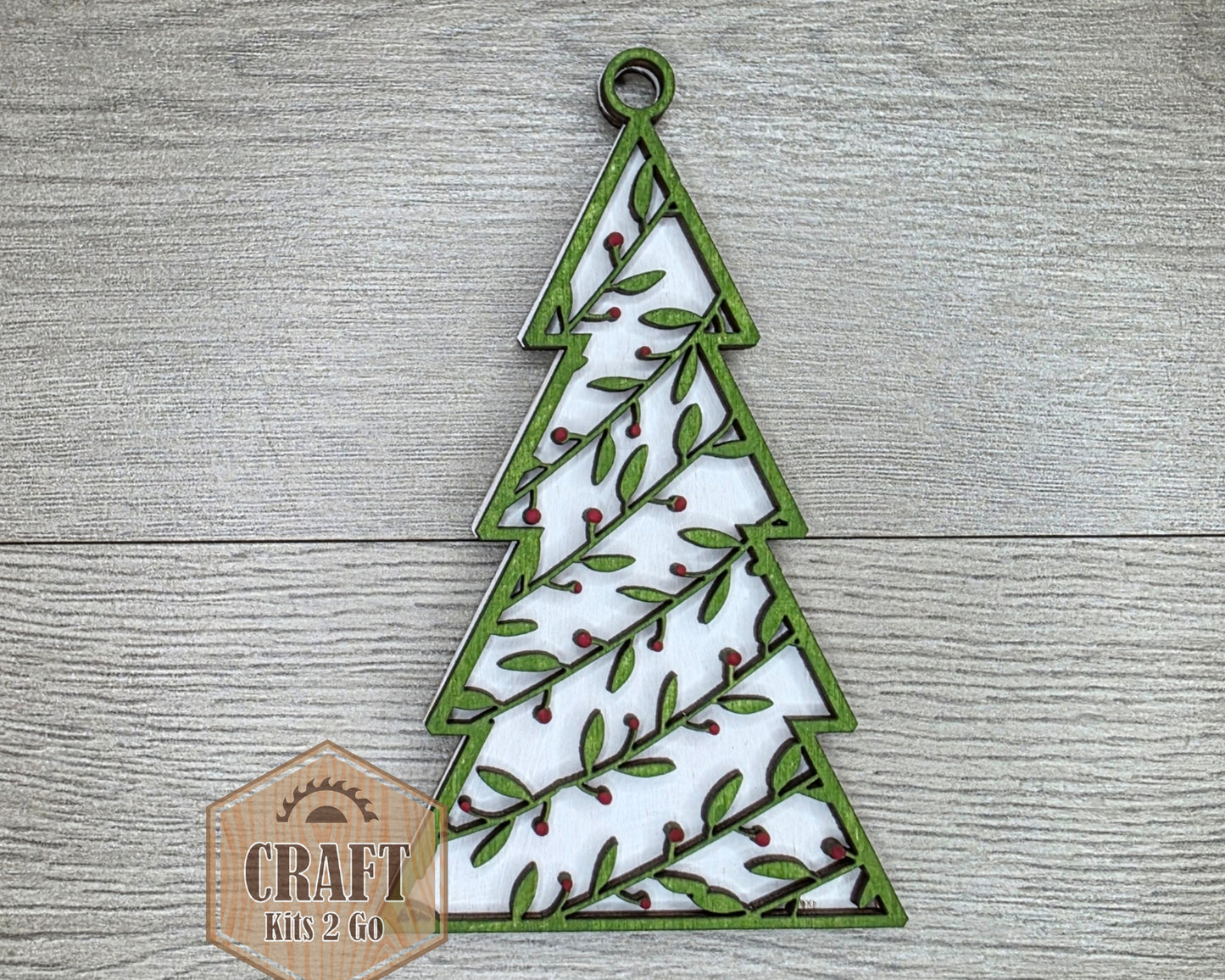 Holly Christmas Tree Ornament | #3172