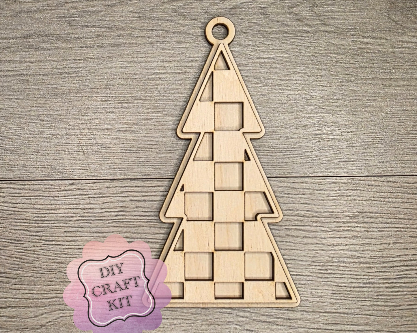 Christmas Tree Checkered Ornament | #5152