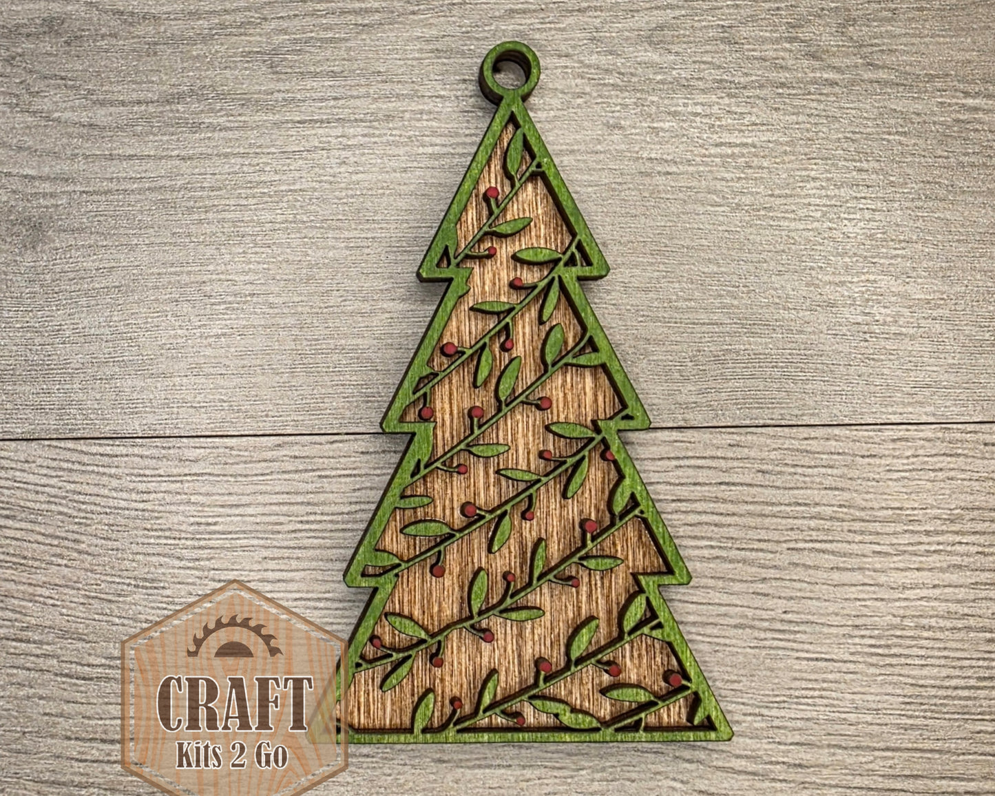 Holly Christmas Tree Ornament | #3172