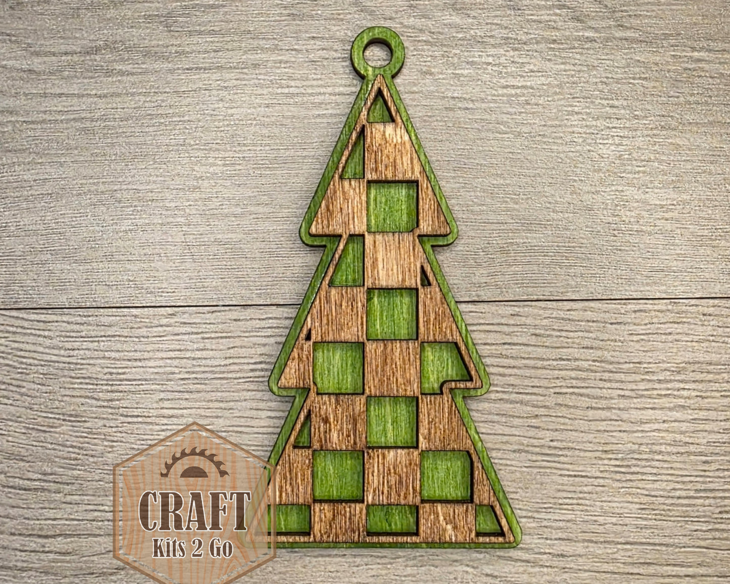 Christmas Tree Checkered Ornament | #5152