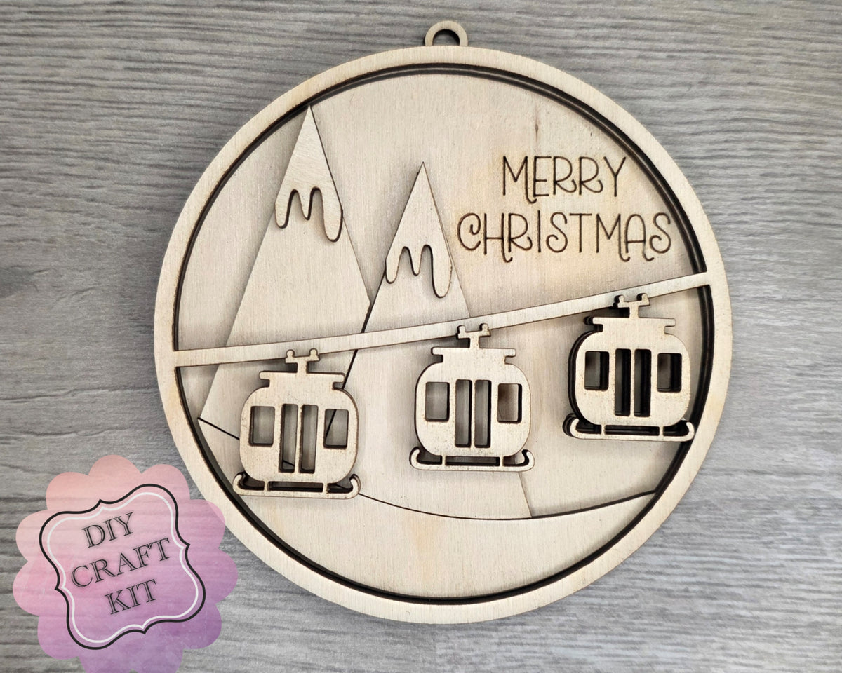 Mountain Gondola Ornament | #5358