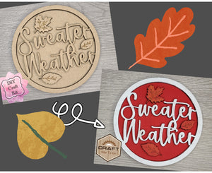 Sweater Weather | Fall Crafts | DIY Craft Kits | Paint Party Supplies | #2959