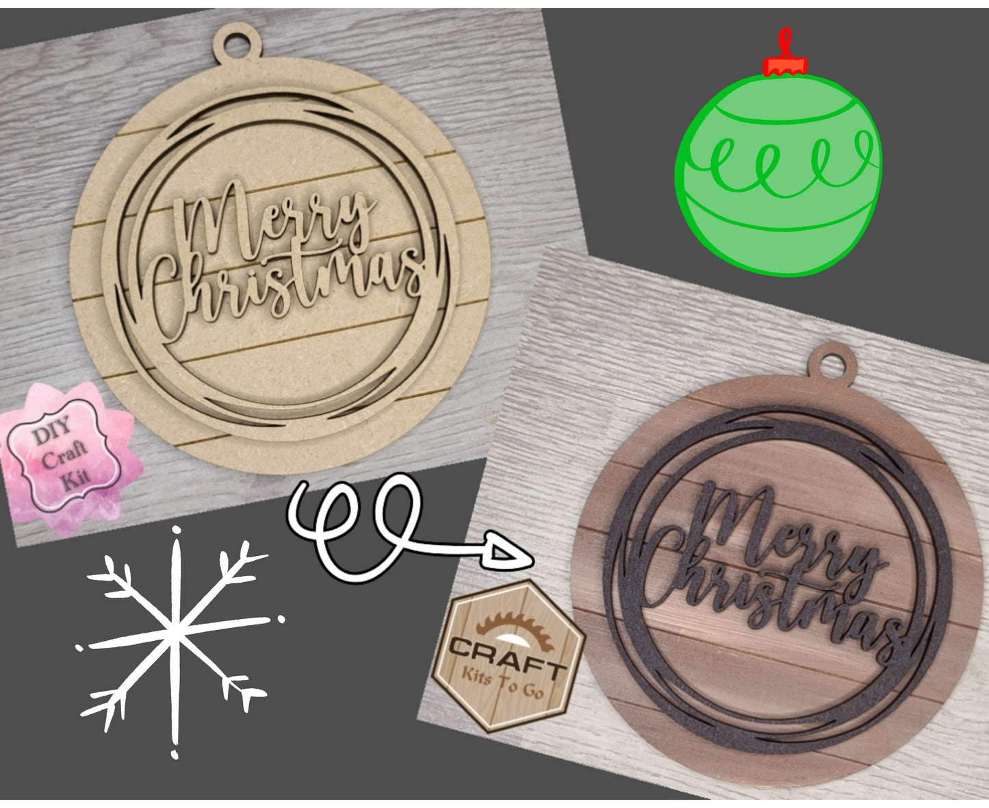Merry Christmas Ornament | #3181