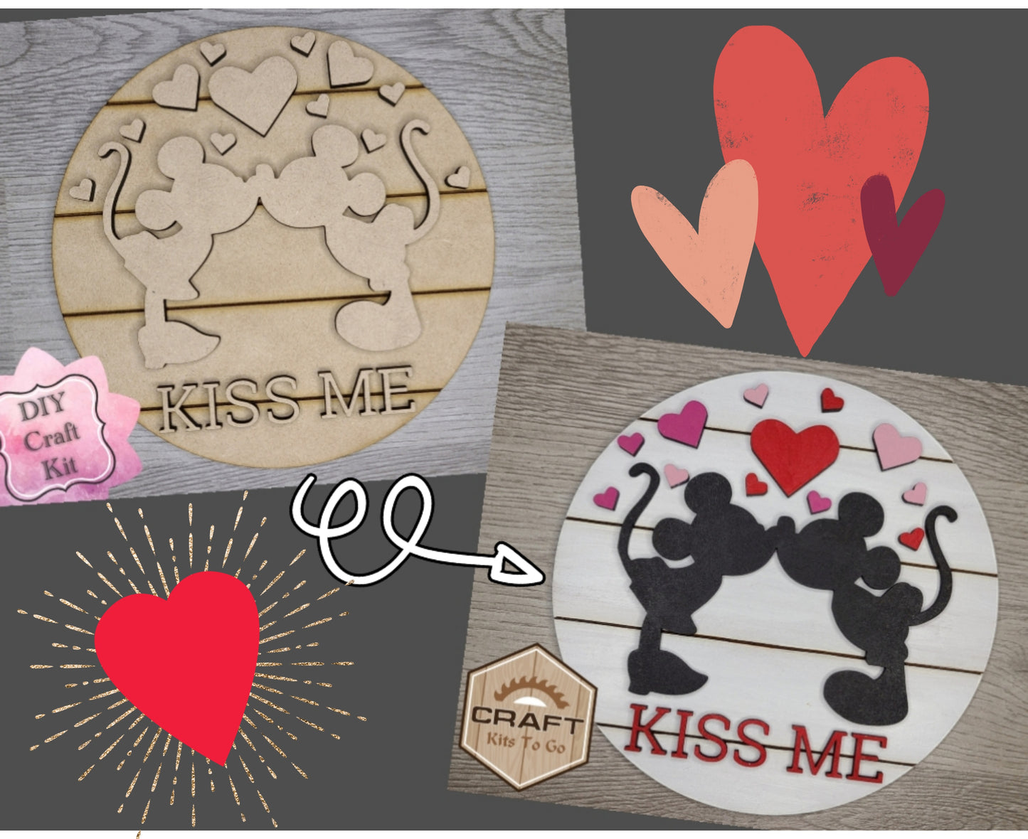Kiss Me Sign | #3196