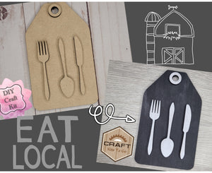 Silverware Sign | Utensils | Kitchen decor | Farmhouse Decor | Farmhouse Signs | DIY Craft Kits | Paint Party Supplies | #2659