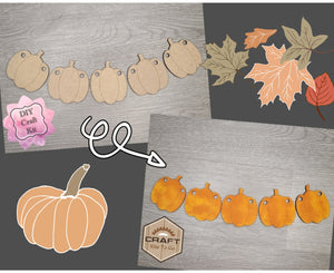 Pumpkin Bunting | Banner | Fall Crafts | Fall Decor | DIY Craft Kits | Paint Party Supplies | #2962