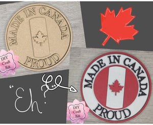 Made In Canada | True North | Canada Decor | Canadian | Canada Crafts | DIY Craft Kits | Paint Party Supplies | #2939