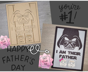 Custom Father's Day Gift | Vader | Father's Day ideas | Dad Gifts | DIY Craft Kits | Paint Party Supplies | #2963