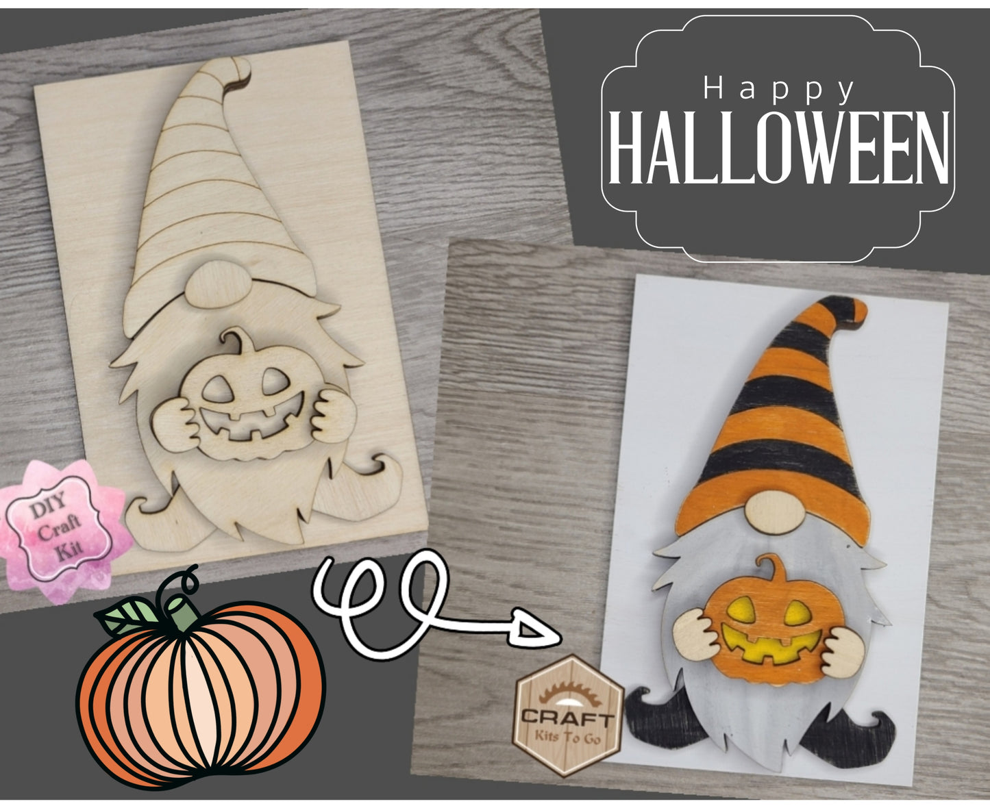 Pumpkin Halloween Gnome | #3274