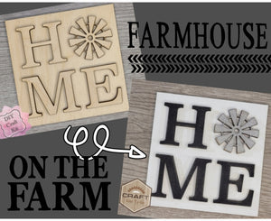 Farm Welcome Décor DIY Craft Kit DIY Paint kit #2898 - Multiple Sizes Available - Unfinished Wood Cutout Shapes
