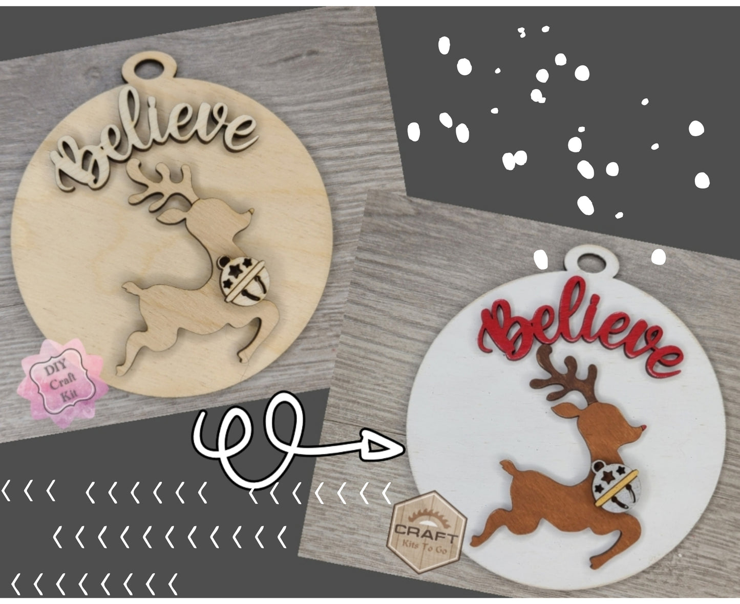 Believe Reindeer Ornament | #3360