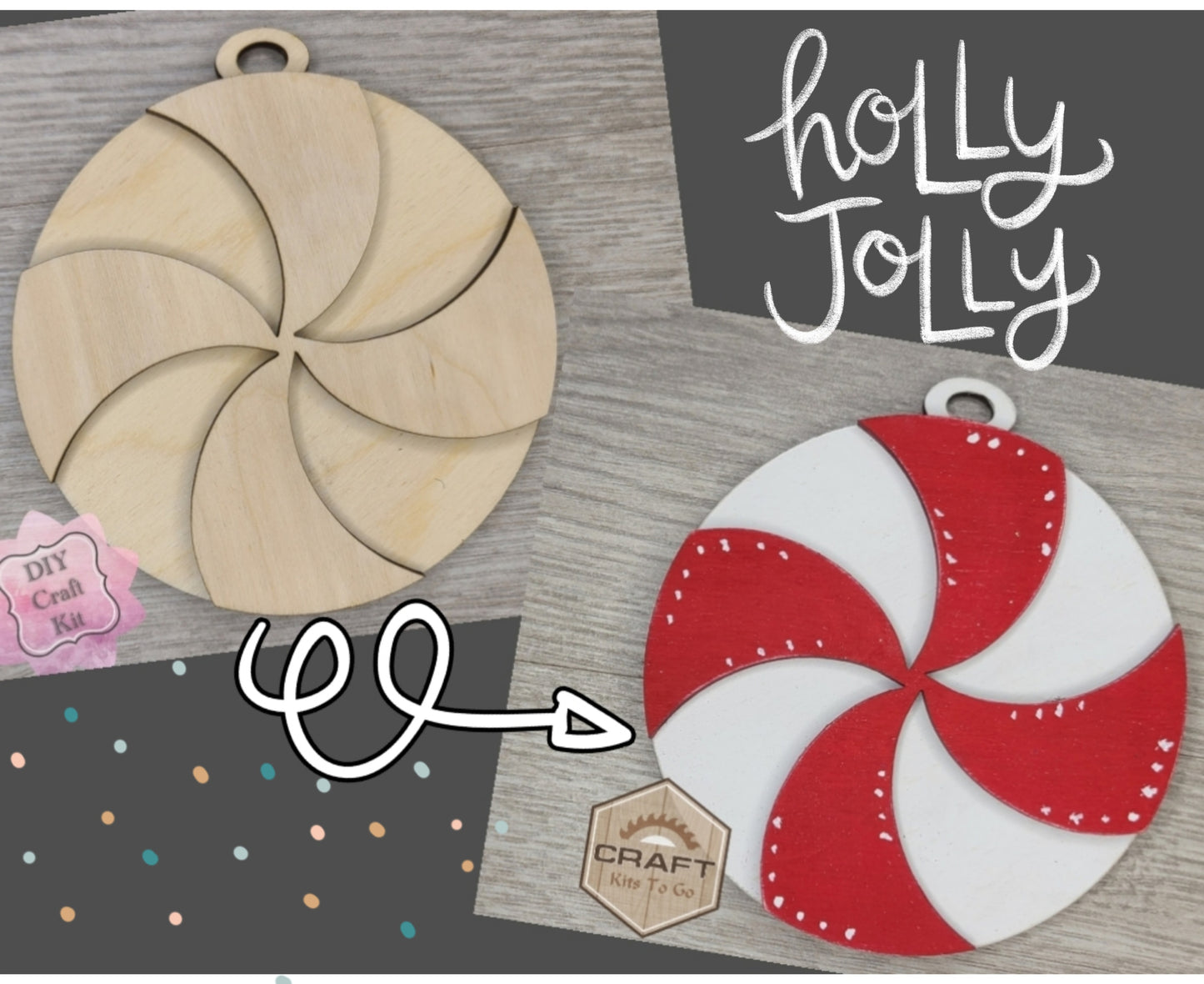 Peppermint Christmas Ornament | #3356