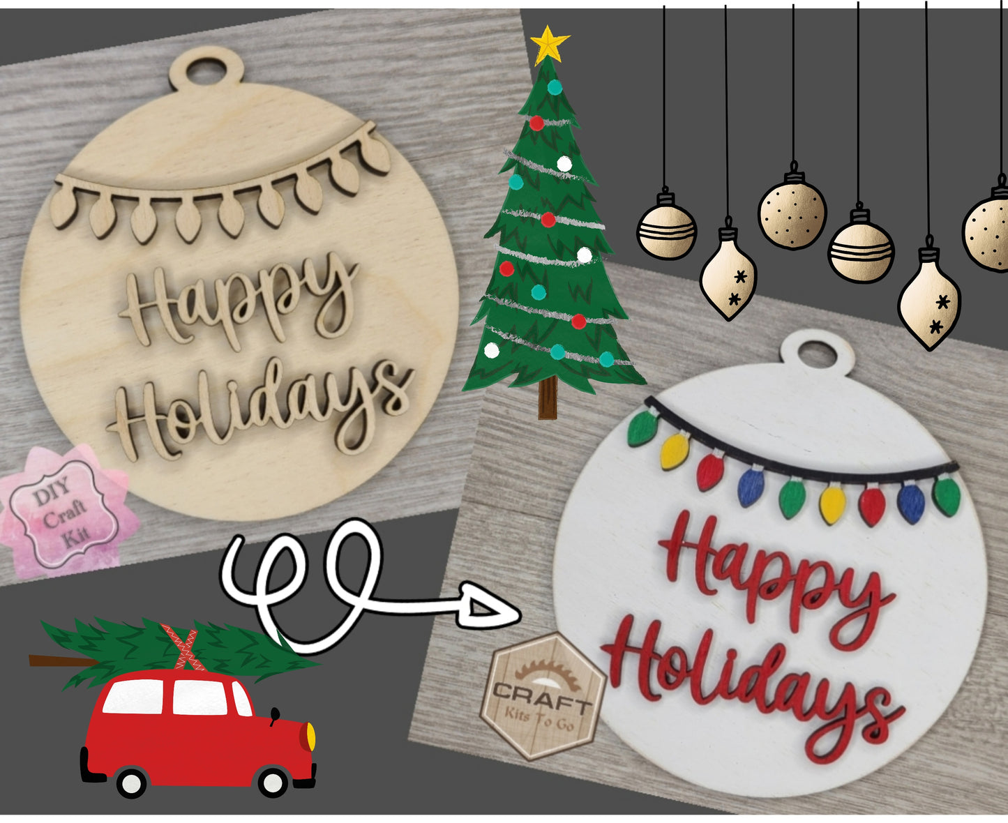 Happy Holidays Ornament | #3359