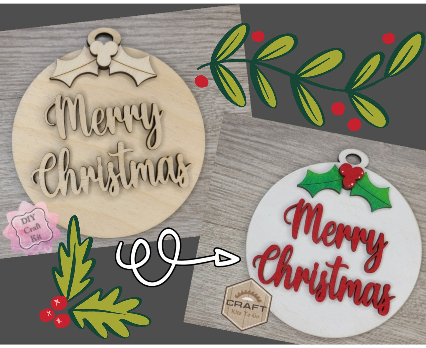 Merry Christmas Ornament | #3354