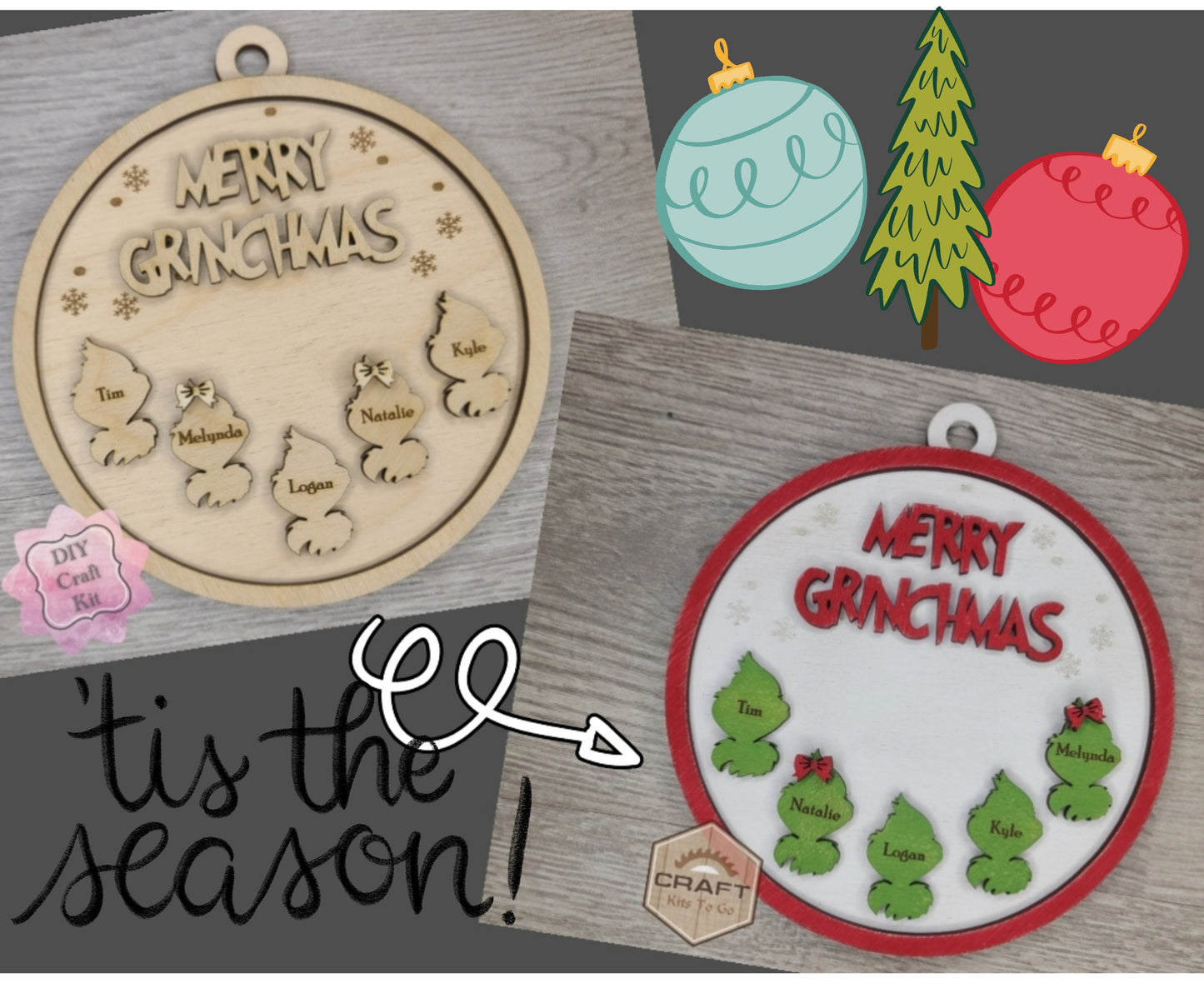 Grinch Ornament | #3463