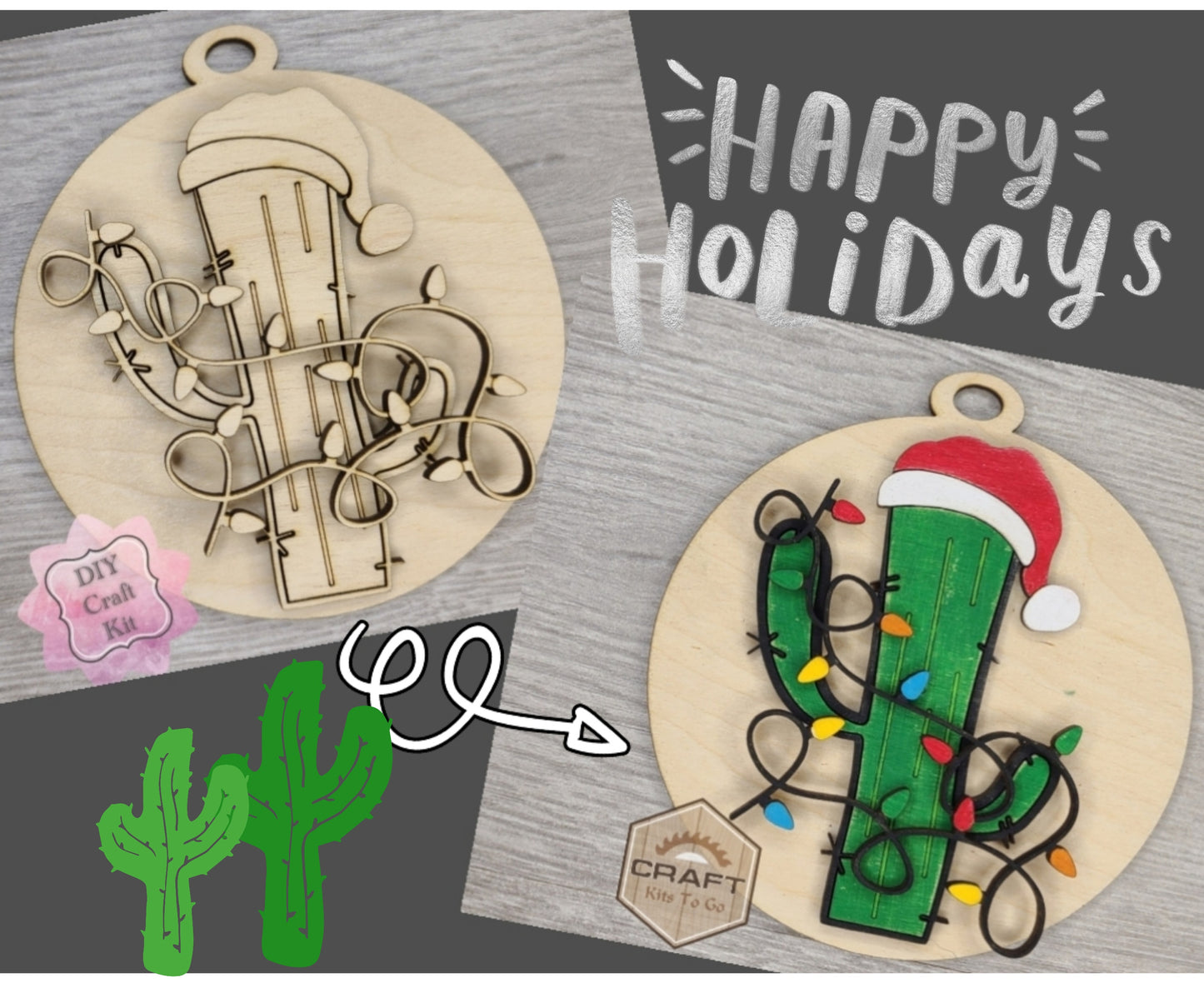 Christmas Cactus Ornament | #3593