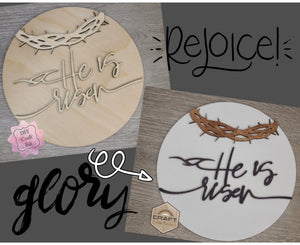 He is Risen Sign | Easter Decor | Easter Crafts | DIY Craft Kits | Paint Party Supplies | #3282