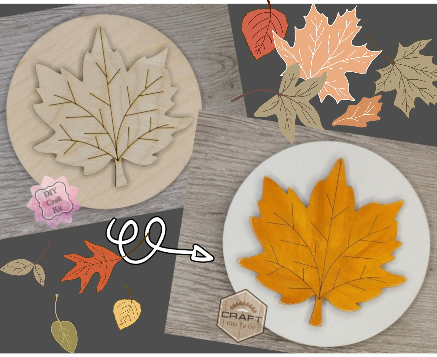 Fall Leaves Round | #3541