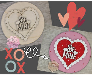 Be Mine | Valentine's Day Crafts | Heart | Valentine Sign | DIY Craft Kit | Paint Party Supplies | #3638