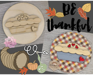 Thanksgiving Pie Round | Thanksgiving Crafts | Fall Crafts | DIY Craft Kits | Paint Party Supplies | #3645