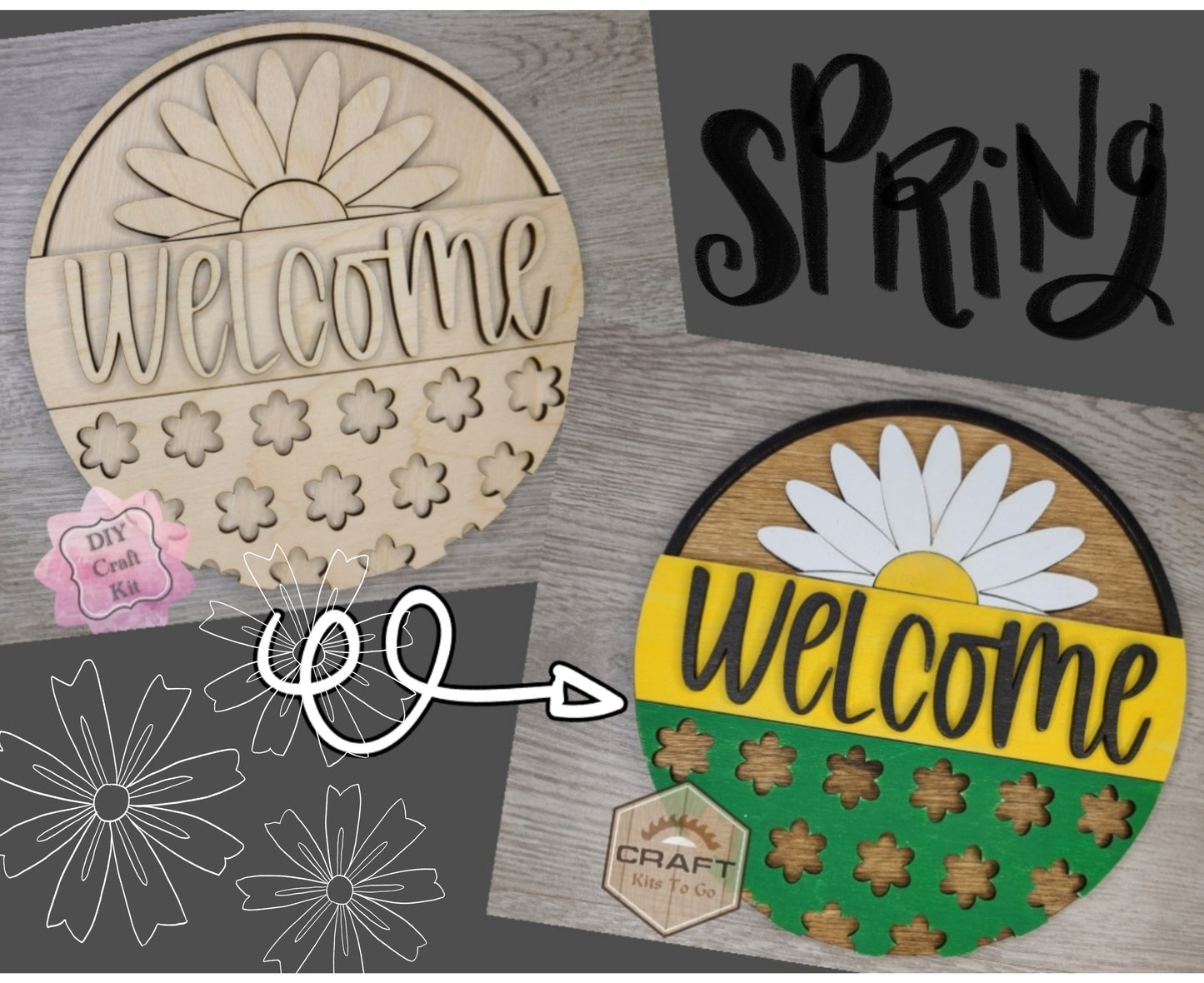 Daisy Welcome Sign | #3123