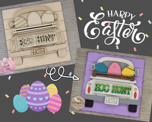 Easter Truck | Easter Crafts | Spring Crafts | Springtime | DIY Craft Kits | Paint Party Supplies | #3678